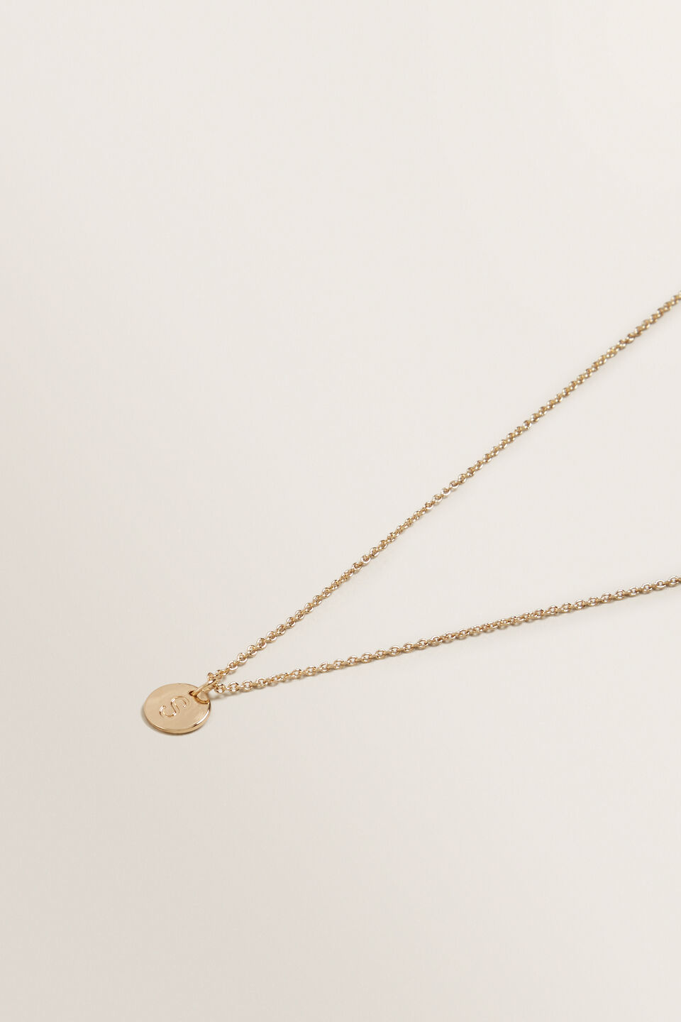Initial Disc Necklace  