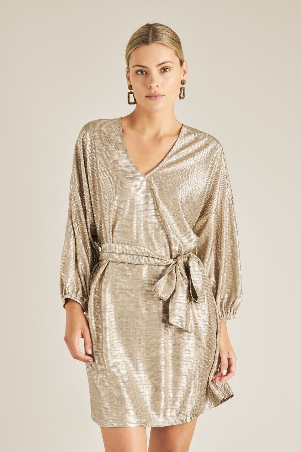 Cracked Metallic Dress  