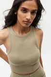 Cropped Rib Tank  Rosemary  hi-res