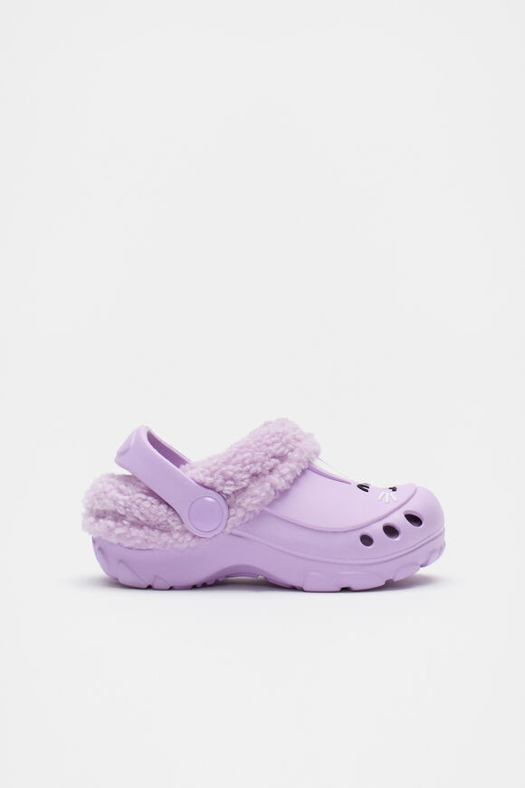 Bunny Fur Lined Clog  Soft Lilac  hi-res