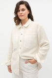 Denim Rib Knit Jacket  Cloud Cream  hi-res