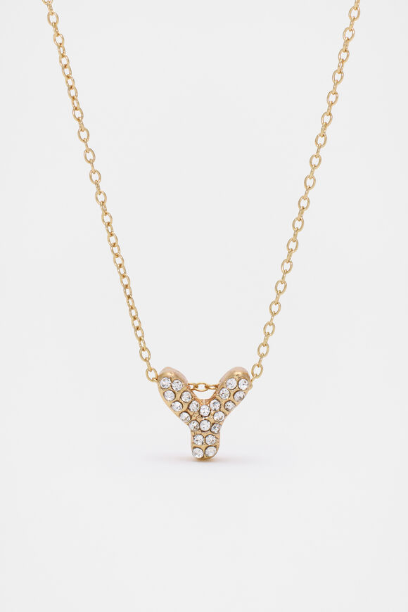 Initial Jewel Bubble Necklace  Y  hi-res