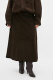 Suede Midi A Line Skirt  Coffee Bean  hi-res