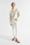 Roll Neck Terry Sweat  Vanilla Cream Marle  hi-res