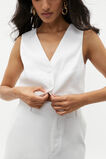 Tailored Crop Vest  Whisper White  hi-res