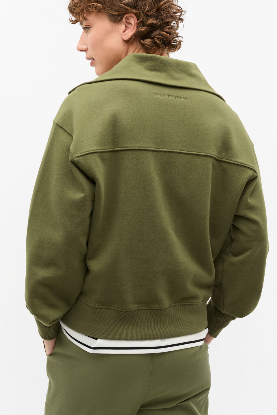 Core Heritage Half Zip Sweat  Rainforest