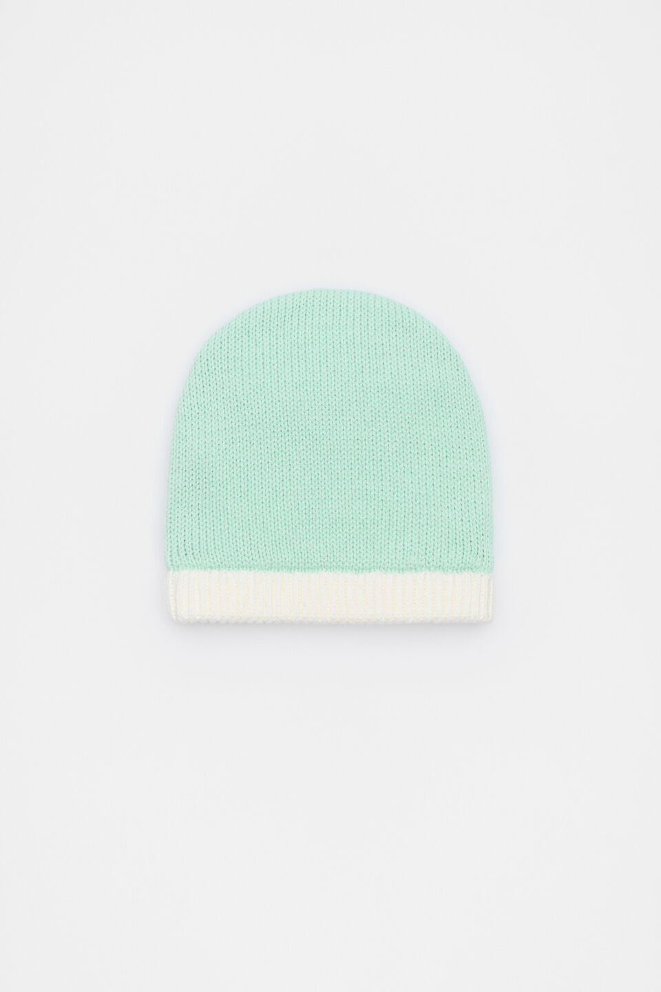 Colourblock Knit Beanie  Mint