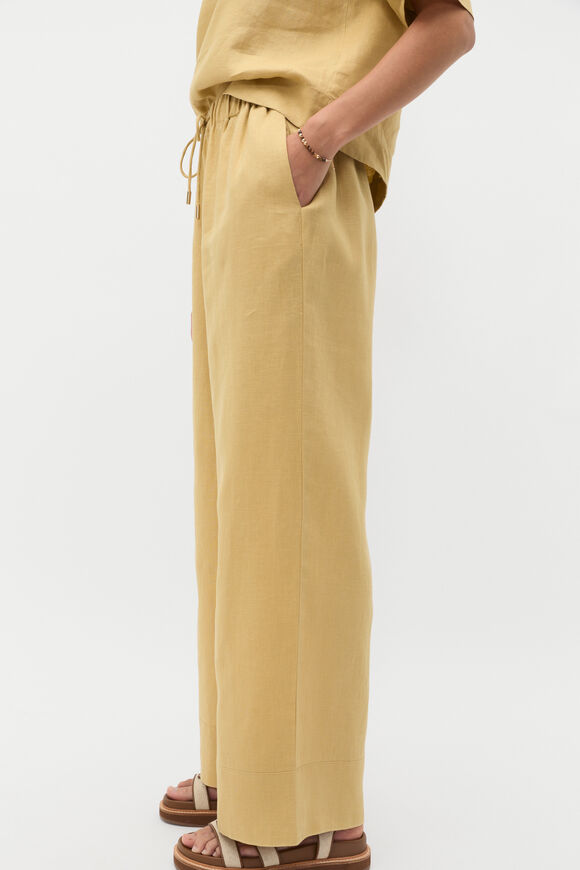 Core Linen Casual Tie Pant  Honey  hi-res