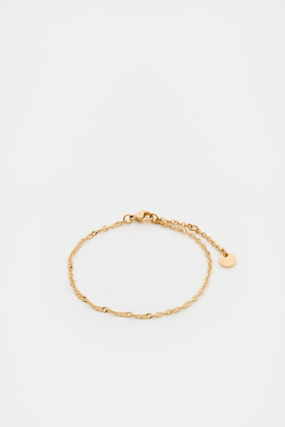 Waterproof Twist Chain Bracelet  Gold