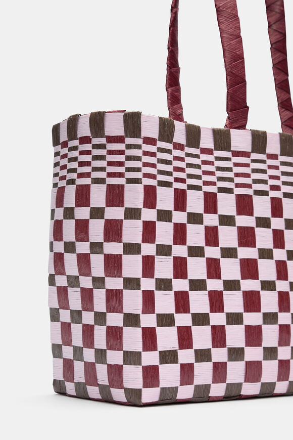 Paper Woven Market Bag  Blossom  hi-res