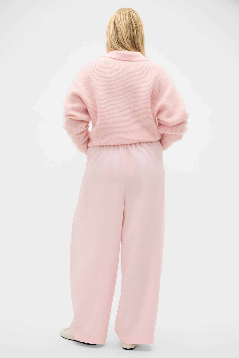 Textured Barrel Pant  Pale Blossom