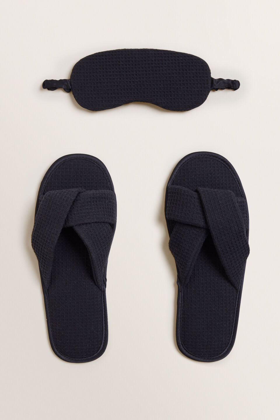 Waffle Slipper And Eyemask  