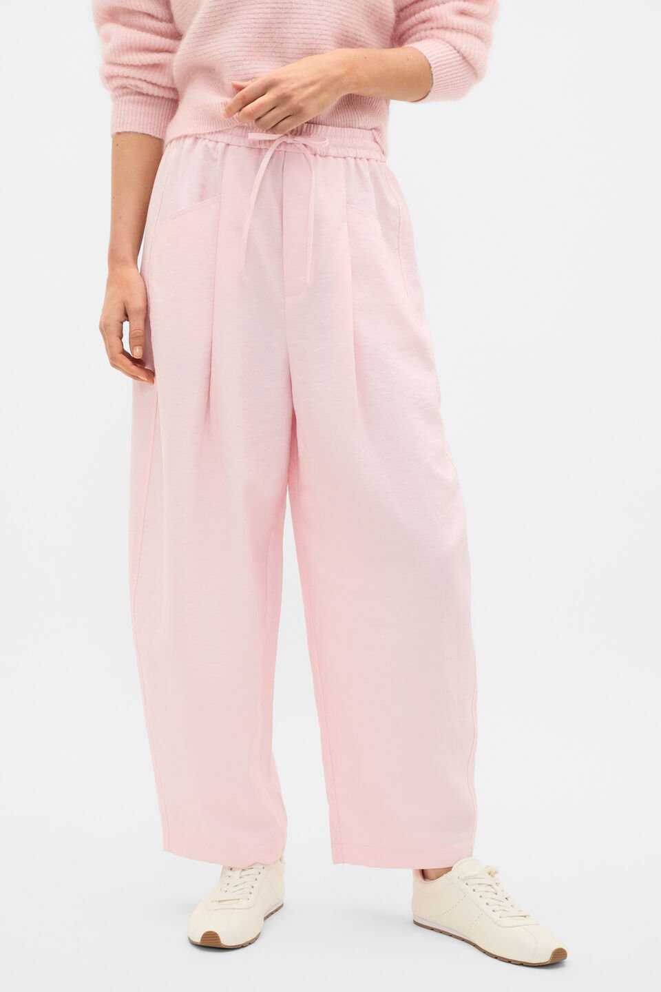 Textured Barrel Pant  Pale Blossom