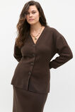 Longline V Neck Cardigan  Dark Espresso  hi-res