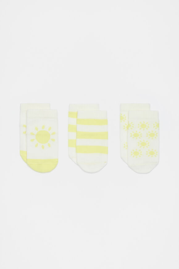 Sun Sock 3 Pack  Lemongrass  hi-res