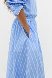 Poplin Variegated Stripe Skirt  Cornflower Blue Stripe  hi-res