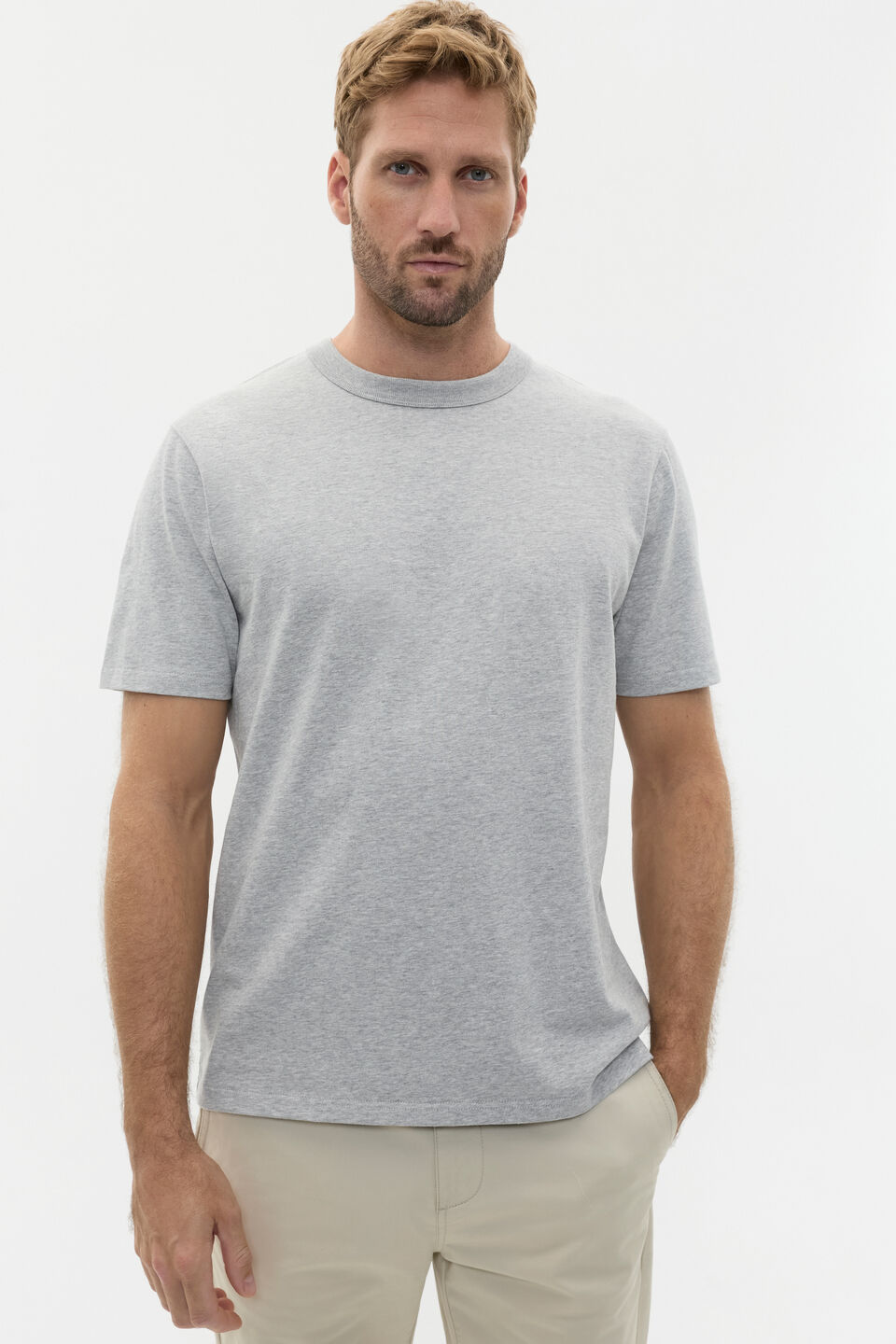 Crew Tee  Silver Marle