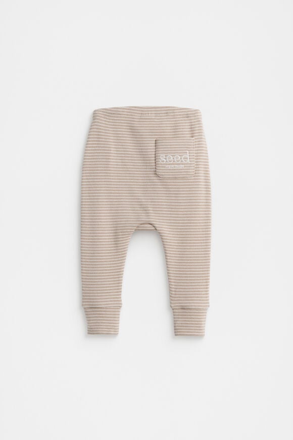 Core Rib Logo Legging  Sand Stripe  hi-res