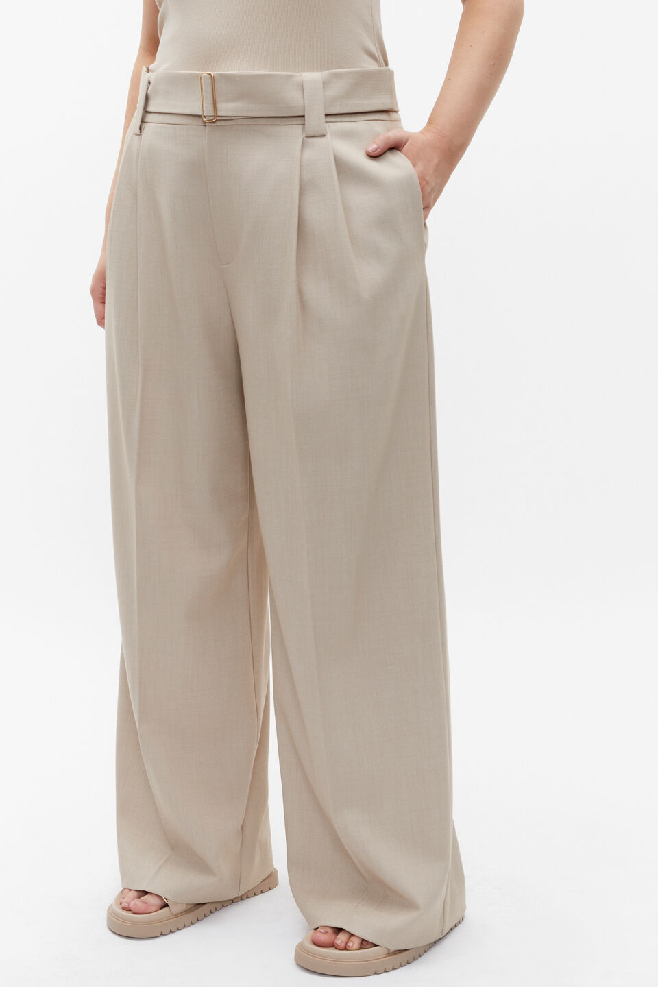 Tailored Utility Suit Pant  Cool Sand