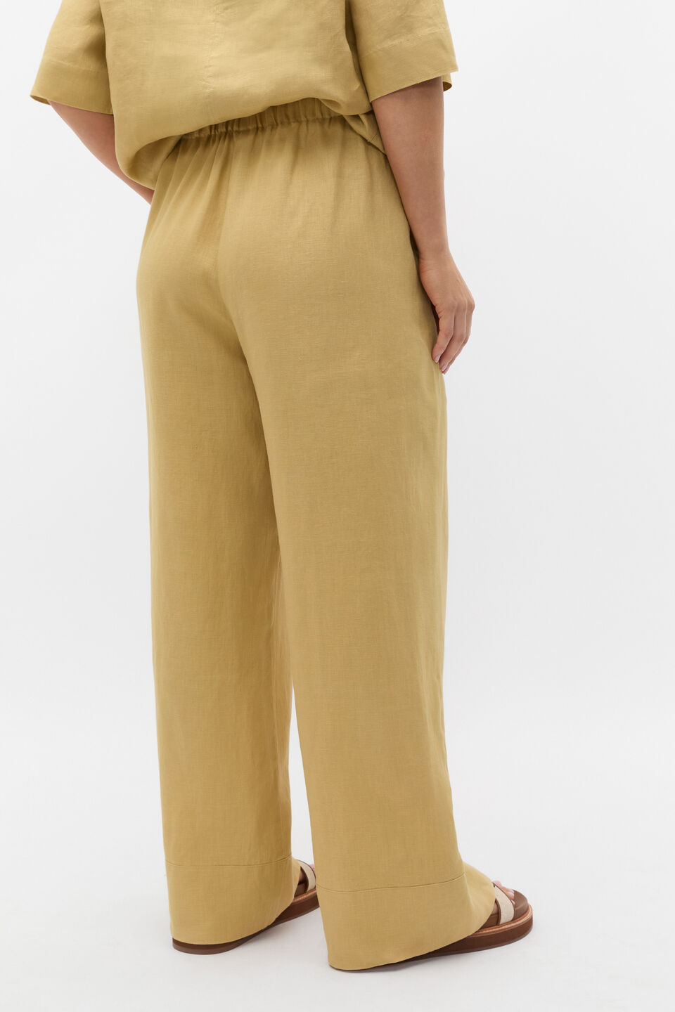 Core Linen Casual Tie Pant  Honey