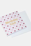 Heart Birthday Girl Card  Multi  hi-res