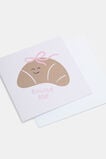Bow Croissant Bebe Card  Multi  hi-res