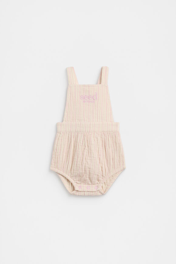 Stripe Logo Romper  Blossom  hi-res