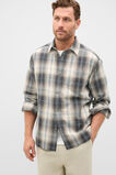 Long Sleeve Cotton Check Shirt  Taupe Check  hi-res