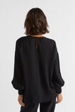 Twill Billow Blouse  Black  hi-res