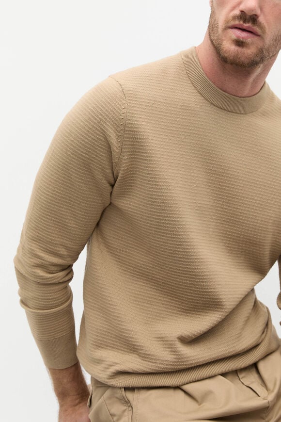 Ribbed Textured Knit  Biscotti  hi-res