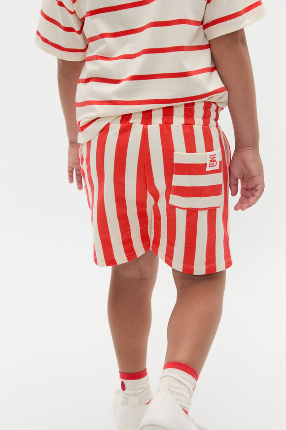 Core Stripe Track Short  Strawberry Red  hi-res
