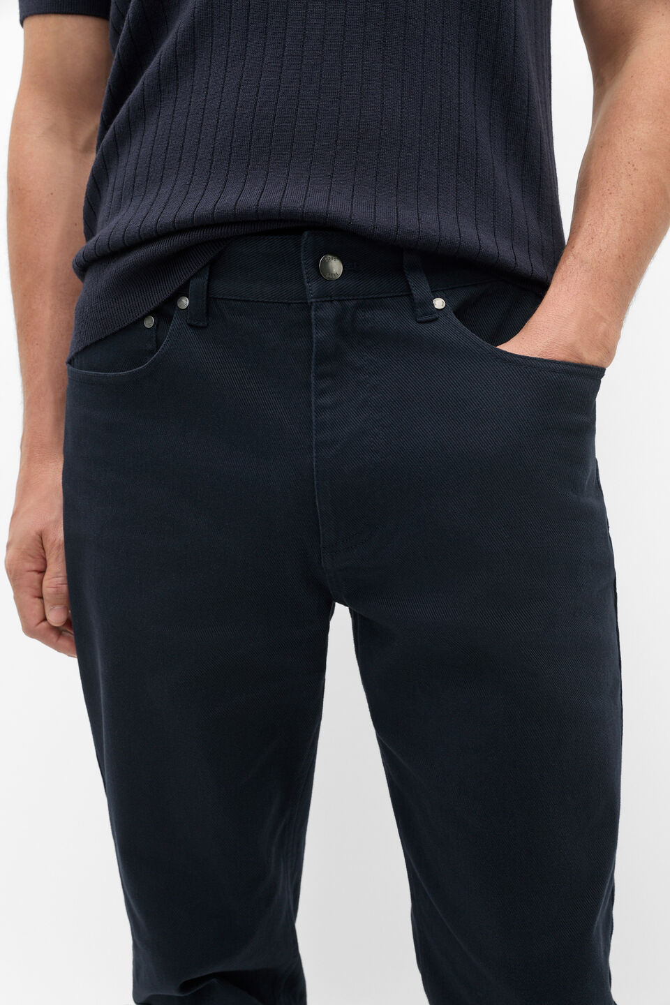 Relaxed Fit Five Pocket Pant  Midnight Blue