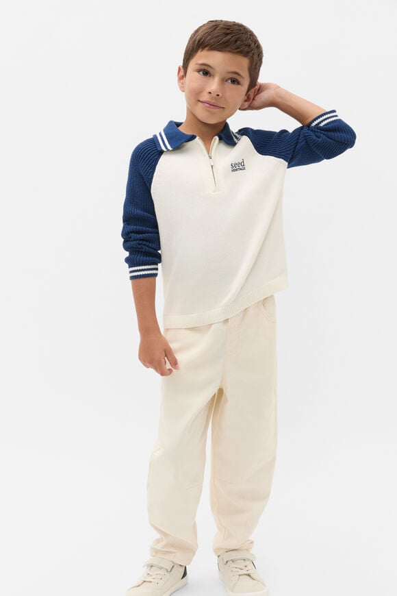 Core Knit Half Zip Sweater  French Navy  hi-res