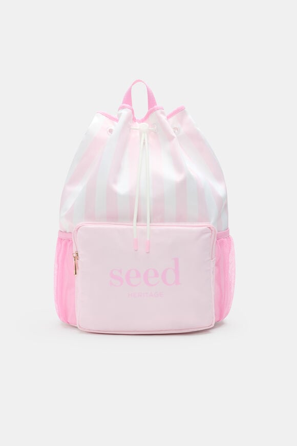 Swim Backpack  Pink Lemonade Stripe  hi-res