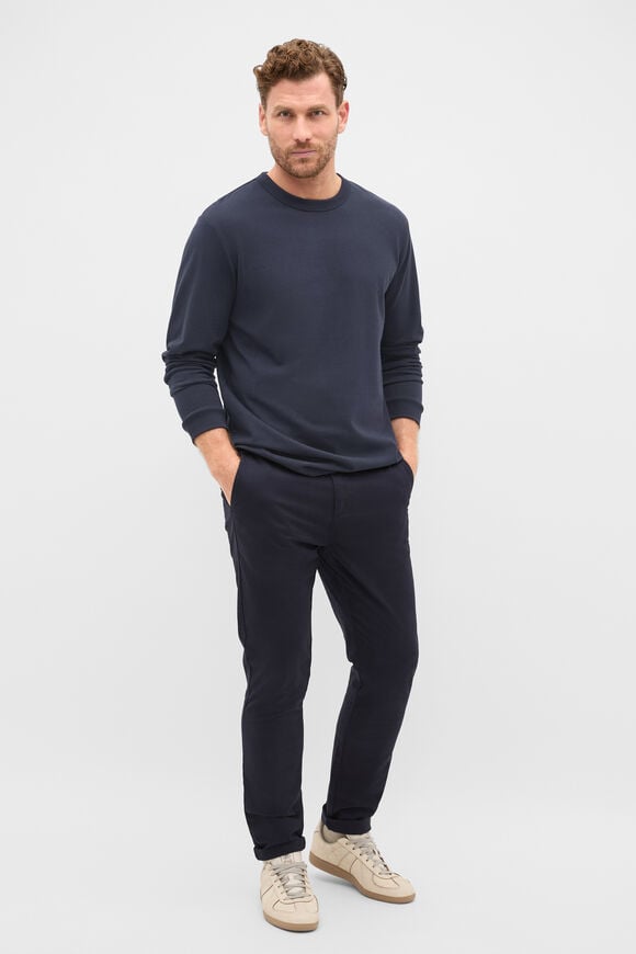 Long Sleeve Crew Neck Tee  Midnight Blue  hi-res