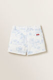 Tie Dye Denim Boyfriend Shorts    hi-res