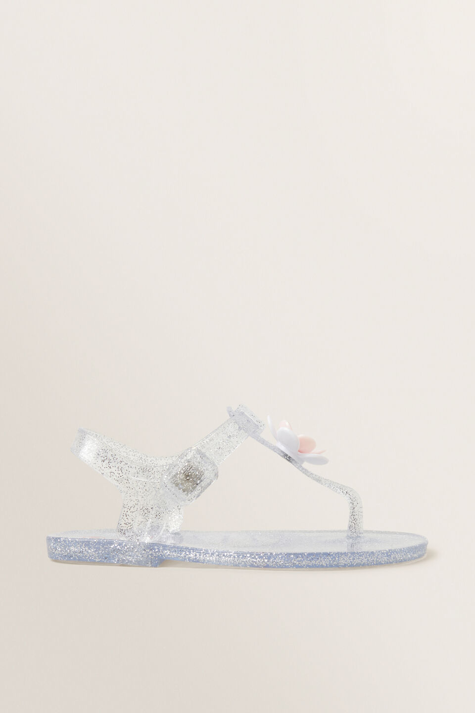 Silver Jelly Sandals  