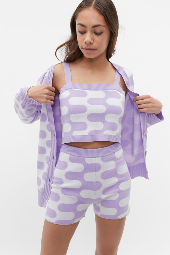 Wavy Knit Top  Amethyst  hi-res