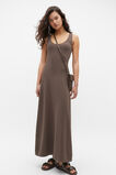 Compact Crepe Knit Flared Dress  Affogato  hi-res