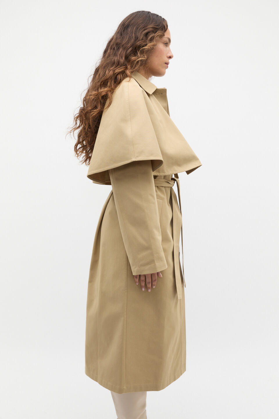 Twill Cape Jacket  Cashew
