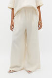 Linen Gathered Palazzo Pant  Buttercream  hi-res