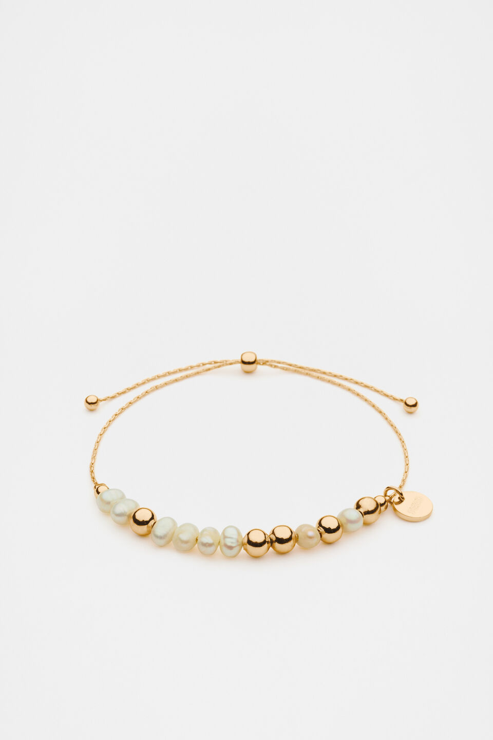 Pearl Mix Station Bracelet  Gold