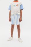 Core Stripe Track Short  Luna Blue  hi-res