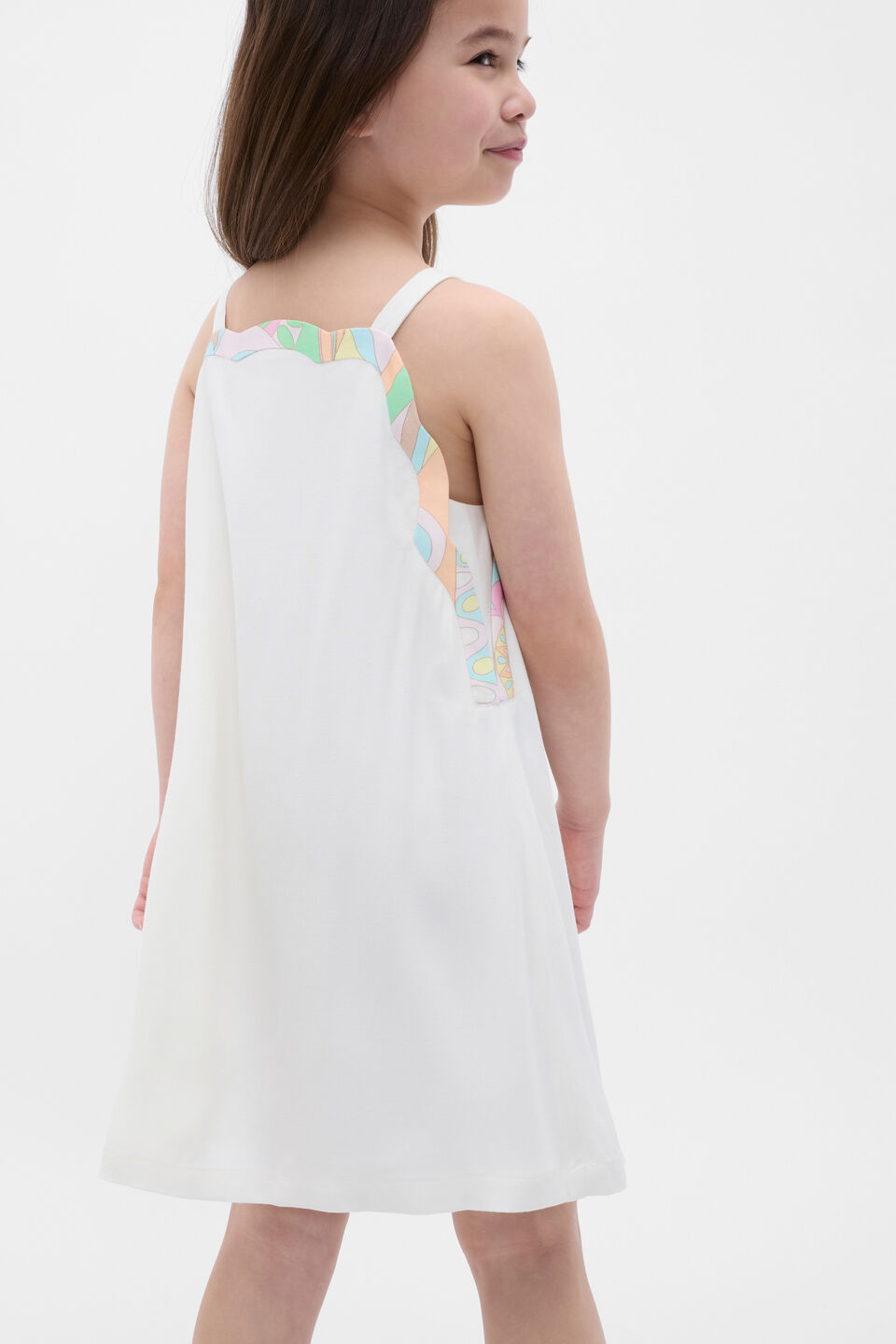 Scallop Spliced Dress  Canvas