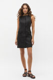 Linen Tailored Mini Dress  Black  hi-res
