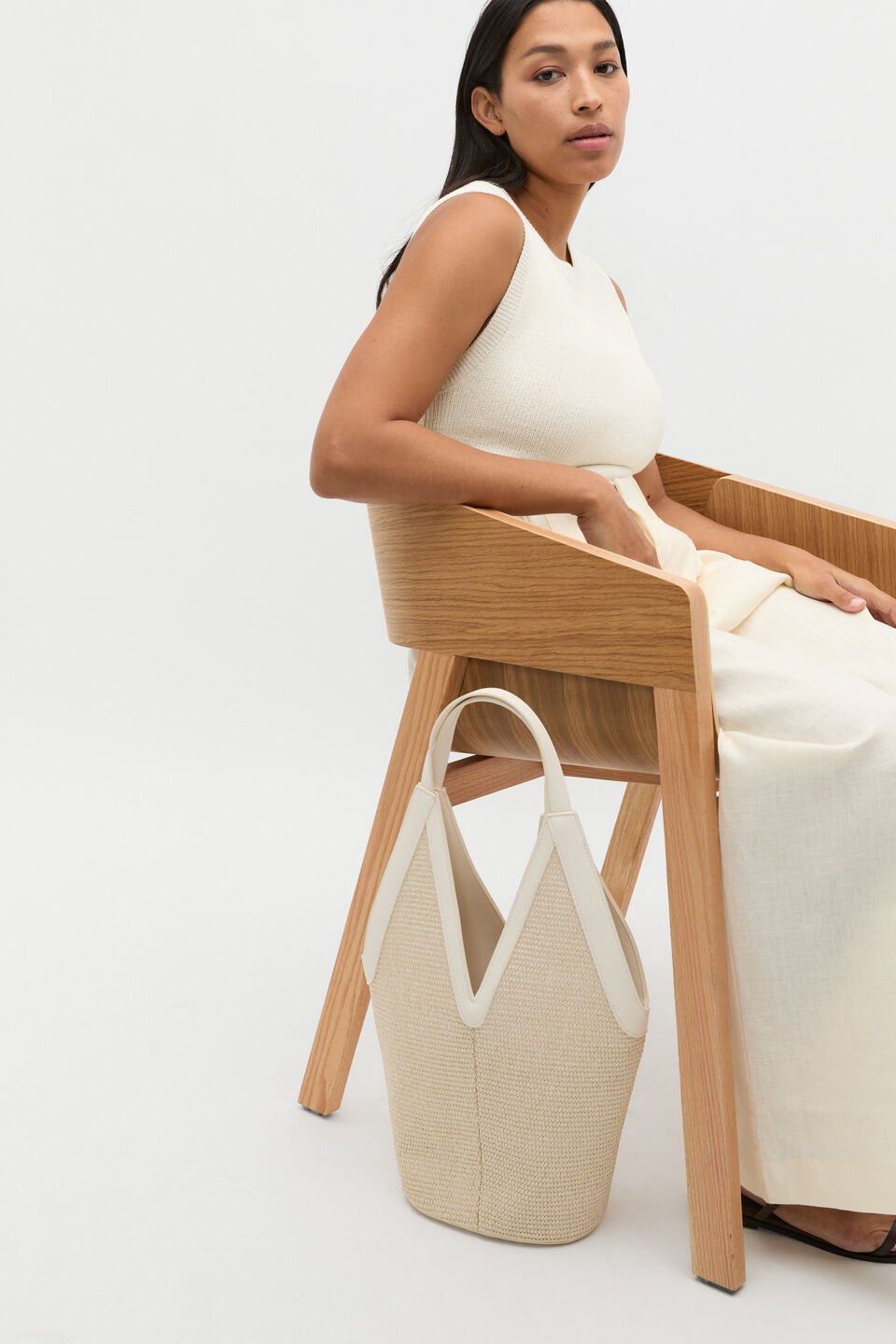 Textured Cotton Knit Top  Buttercream