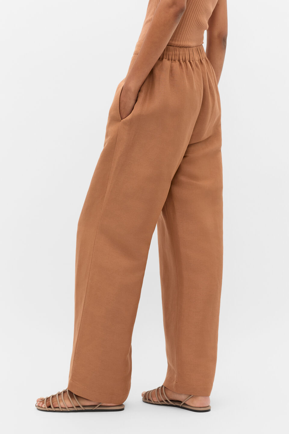 Elasticated Wide Leg Pant  Copper
