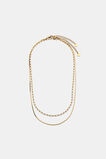 Waterproof Duo Chain Necklace  Gold  hi-res