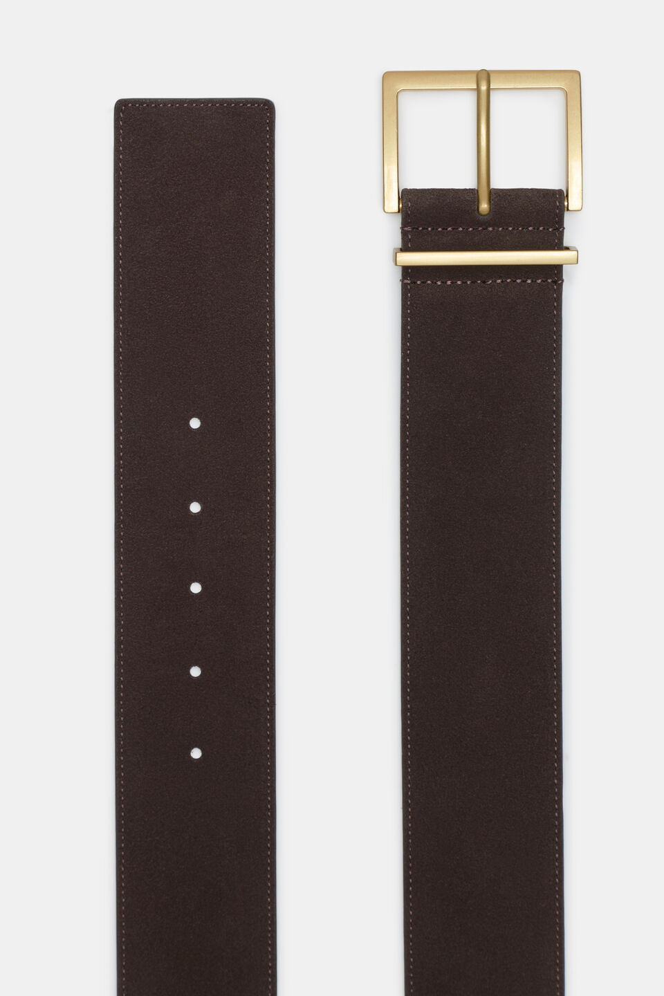 Olivia Wide Belt  Chocolate Suede