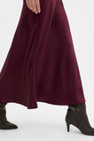 Satin Midi Skirt  Plum Red  hi-res
